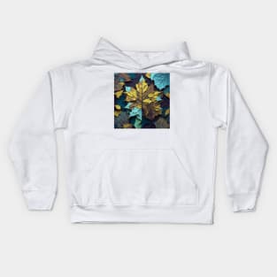 Mosaic of forest leaves Kids Hoodie